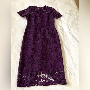 Donna Morgan eggplant floral embroidery dress. Size 10.